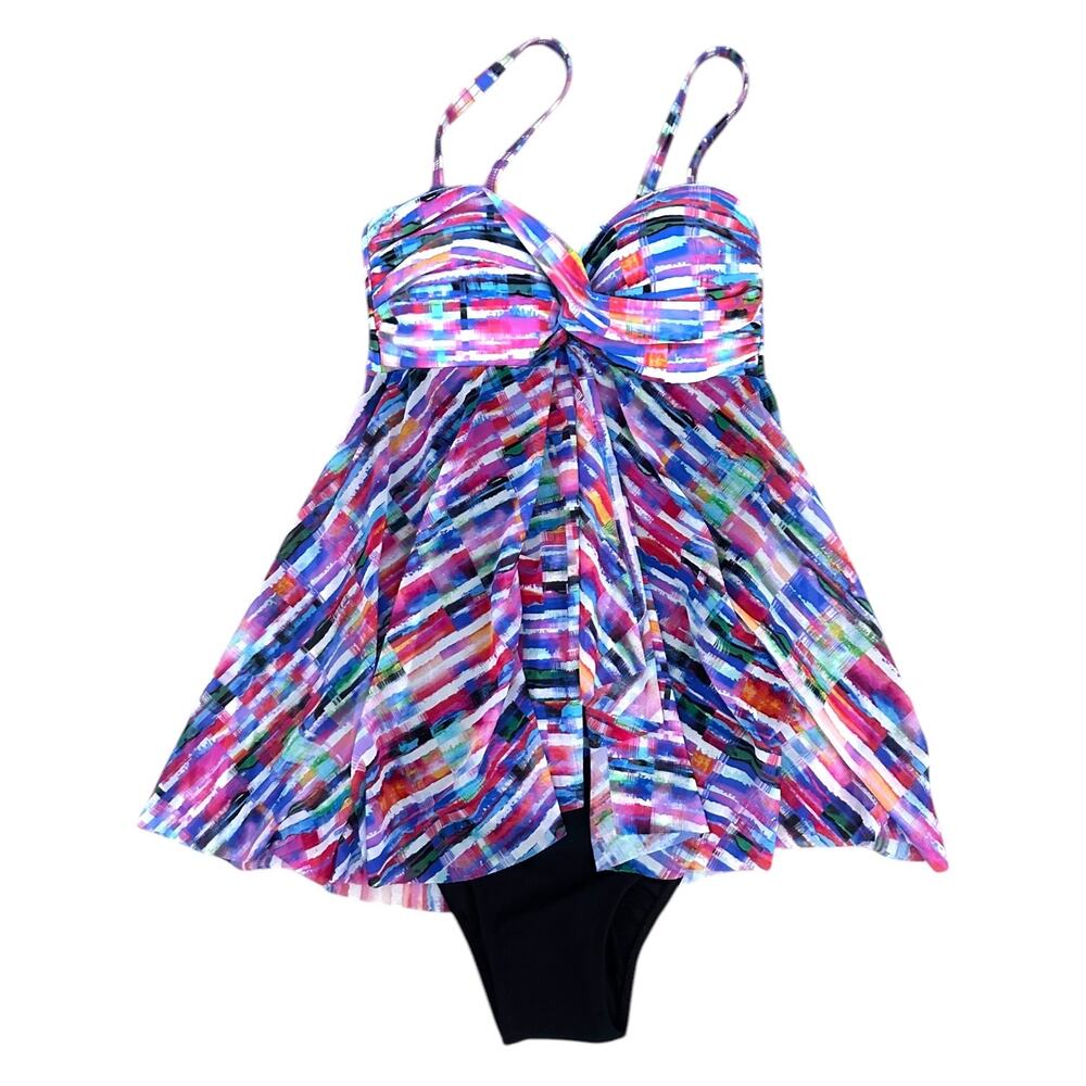 Profile By Gottex Multicolor One Piece Swimsuit